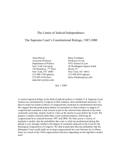 The Limits of Judicial Independence: The Supreme Court`s