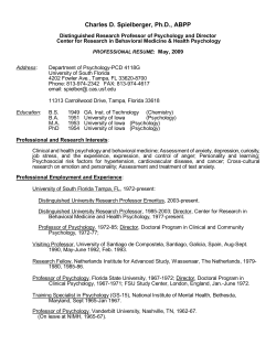 Charles D. Spielberger, Ph.D., ABPP