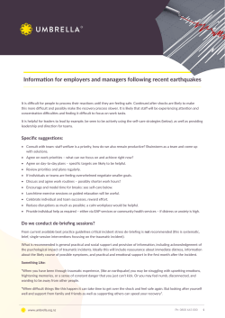 Information for employers and managers following