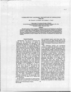 GUIDELINES FOR TAXONOMIC DESCRIPTIONS OF