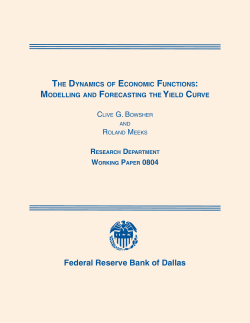 The Dynamics of Economic Functions: Modelling and Forecasting