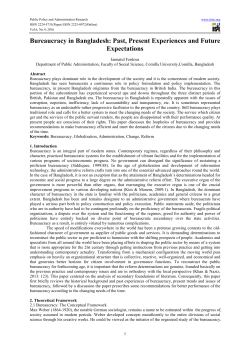 Bureaucracy in Bangladesh: Past, Present Experiences