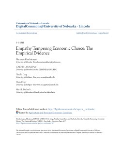 Empathy Tempering Economic Choice: The Empirical Evidence