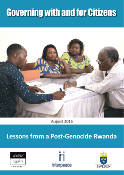 Governing with and for Citizens