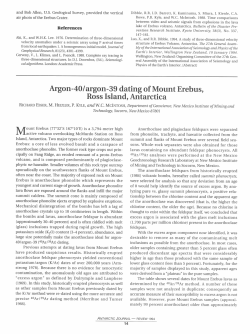 Argon-40largon-39 dating of Mount Erebus, Ross Island, Antarctica