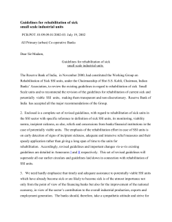 Guidelines for rehabilitation of sick small scale industrial units