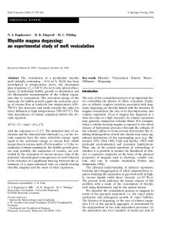 Rhyolite magma degassing: an experimental study of