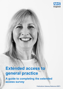 Extended access to general practice