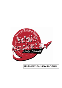 EDDIE ROCKETS ALLERGEN ANALYSIS 2014