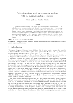 Finite dimensional semigroup quadratic algebras with the minimal