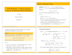 Moment Generating Functions and Multivariate Normal Distributions