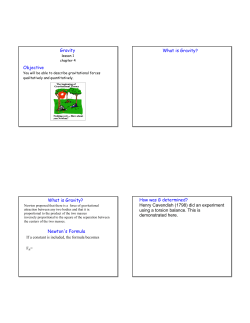 Gravity Objective What is Gravity? Newton`s Formula What is Gravity