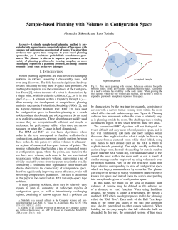 Sample-Based Planning with Volumes in Configuration Space