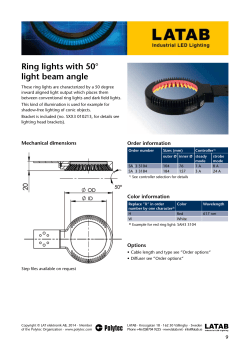 Ring lights with 50&deg; light beam angle