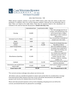 John Cabot University &ndash; Fall While abroad, students continue to pay