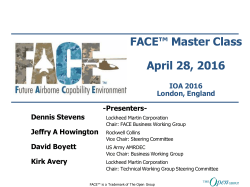 FACE™ Master Class April 28, 2016