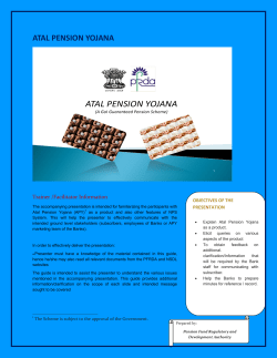 atal pension yojana - NPS