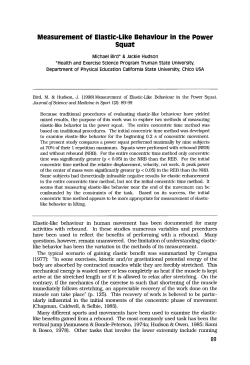 Measurement of Elastic-Like Behaviour in the Power Squat