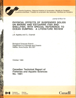 Physical effects of suspended solids on marine and estuarine fish