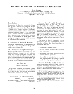 SOLVING ANALOGIES ON WORDS: AN ALGORITHM