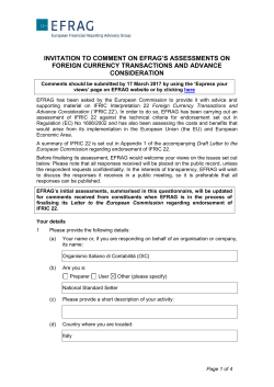 EFRAG DEA on IFRIC 22