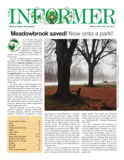 March - Ville de Montr&eacute;al Ouest