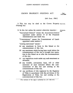 CROWN PROPERTY (VESTING) ACT [6th June, 1960.1 1. This Act