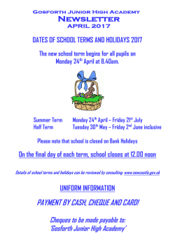 Easter Newsletter 2017