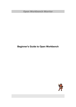 Beginner`s Guide to Open Workbench