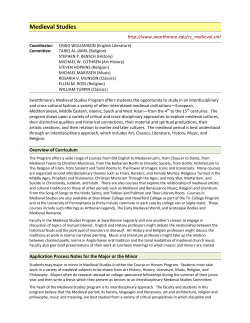 Medieval Studies - Swarthmore College