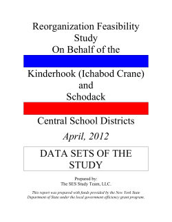 Merger Study Data Sets - Schodack Central School District