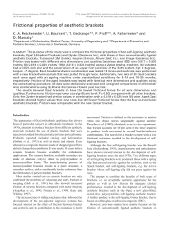 Frictional properties of aesthetic brackets