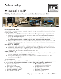 Mineral Hall - Amherst College