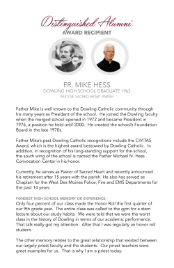 FR. MIKE HESS - Dowling Catholic High School