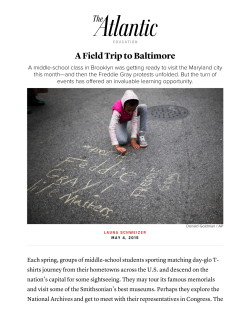 A Field Trip to Baltimore - Brooklyn Heights Montessori