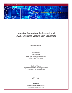 Impact of Exempting Low-level Speed Violations in MN