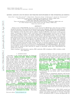 Methyl Acetate and its singly deuterated isotopomers in the