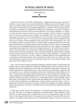 Introduction IN FOCUS: GREECE IN CRISIS
