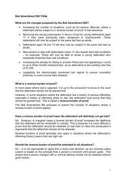 Bail Amendment Bill FAQs