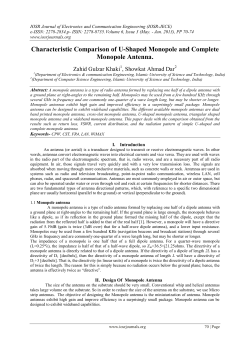 Characteristic Comparison of U-Shaped Monopole and