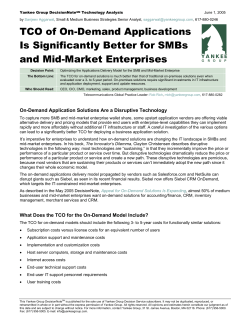 TCO of On-Demand Applications Is Significantly Better