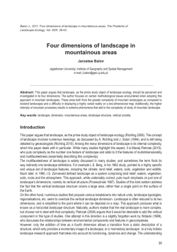 Four dimensions of landscape in mountainous areas