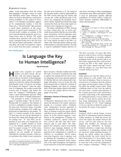 Premack (2004) Is language the key to human intelligence?