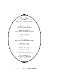 Menu - Beauty And Essex