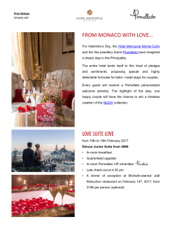 benchmark dossier de presse - Hotel Metropole Monte