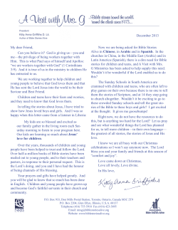 December 2013 - Bible Stories Alive