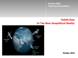 TASIM Role In The New Geopolitical Reality