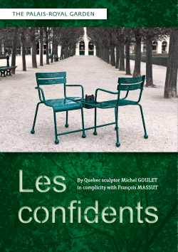 THE PALAIS-ROYAL GARDEN By Quebec sculptor Michel Goulet in