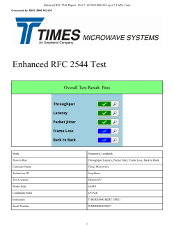Enhanced RFC 2544 Test