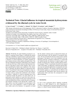Technical Note: Glacial influence in tropical mountain